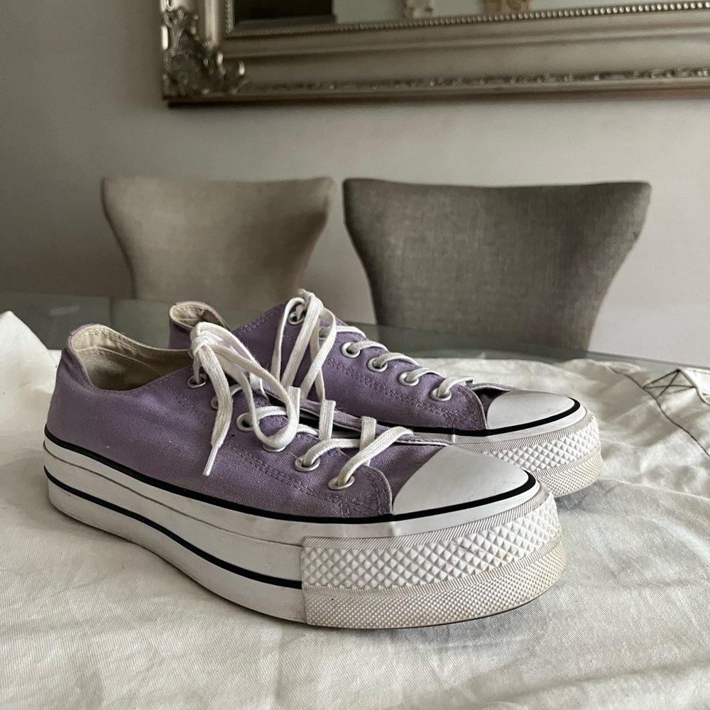 rare lilac converse platforms in size US 10 women’s - Picture 4 of 15